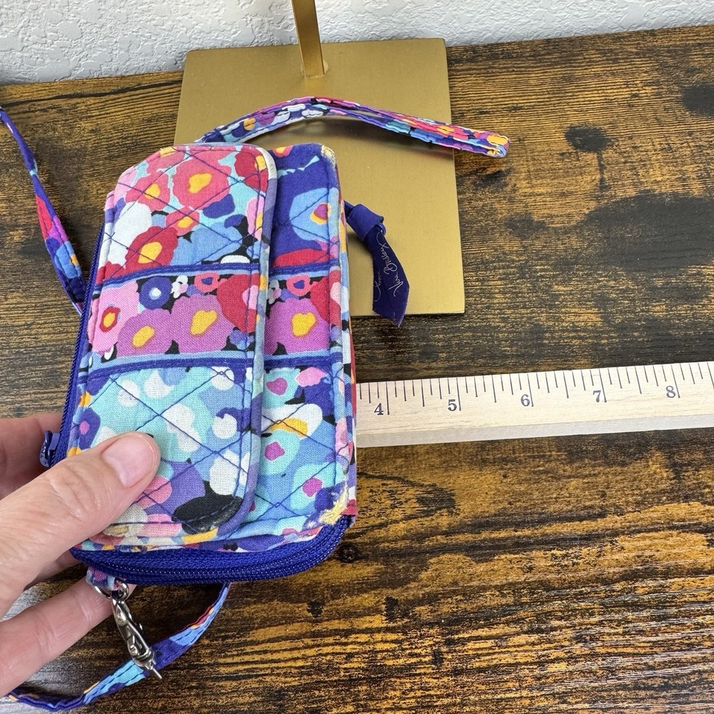 Vera Bradley Wallet Crossbody Set‎ Women Floral Quilted Zip Around Purple x2 - Picture 12 of 16